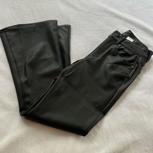 American Eagle Flair Leg Stretch Pleather Pants
